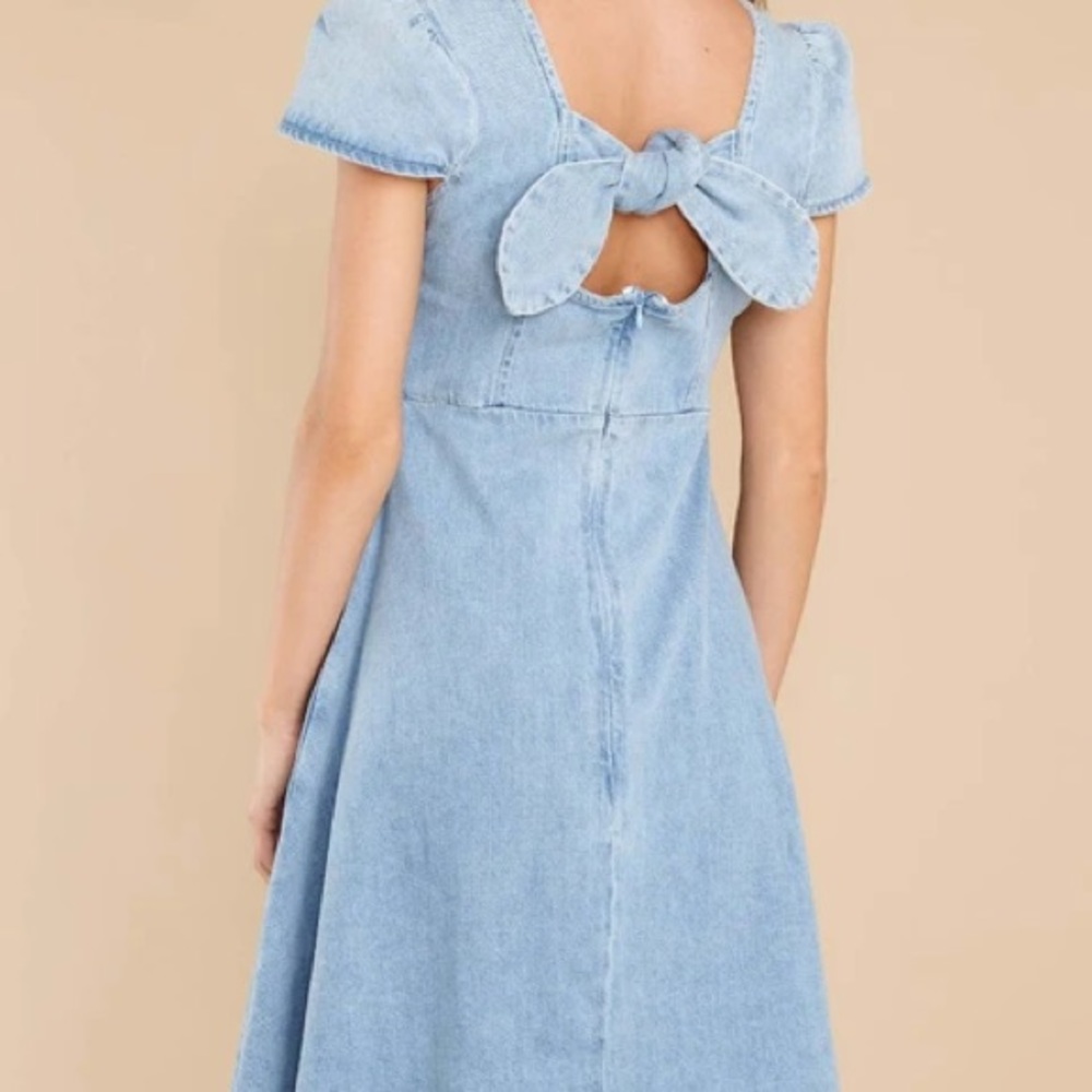 Molly Bracken Alice Light Wash Denim Dress - XS - Picture 4 of 6